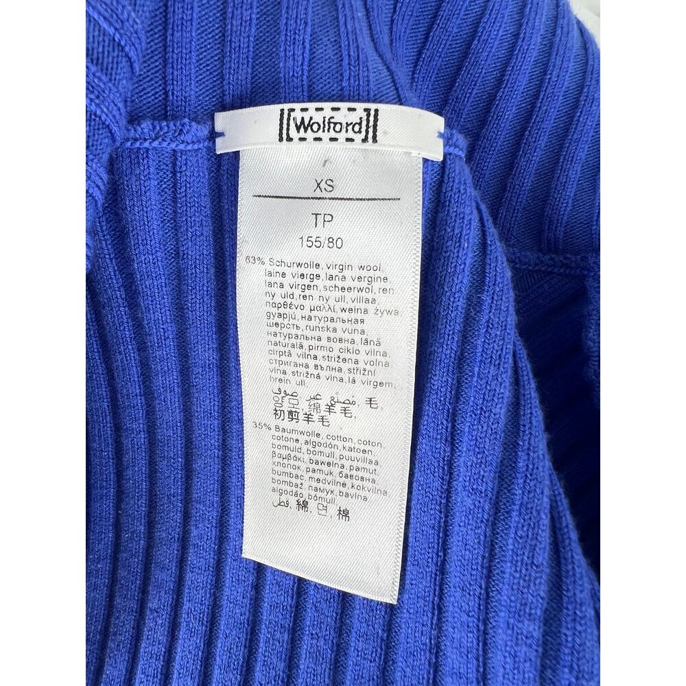 Wolford Concordia Ribbed Knit Zip Cardigan Blue XS - Picture 13 of 16